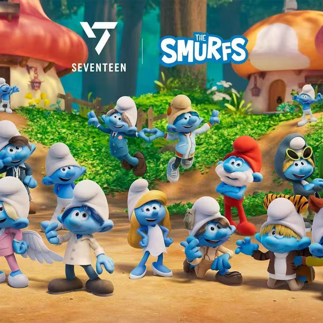 SEVENTEEN与蓝精灵携手合作推出全球热门单曲《God of Music》全新蓝精灵版MV