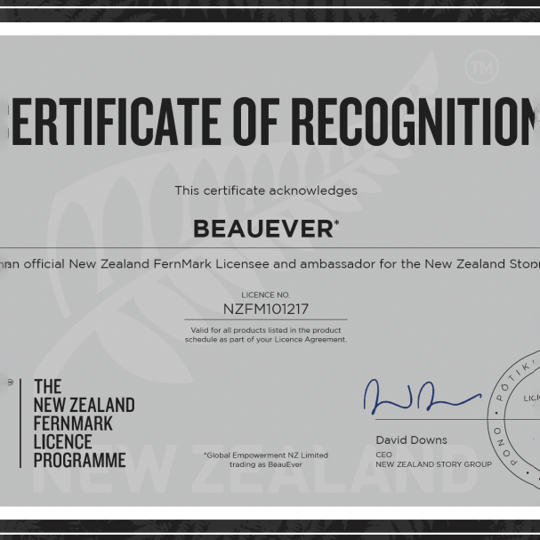 BeauEver正式斩获新西兰银蕨标志（FernMark）认证，获新西兰政府官方权威背书